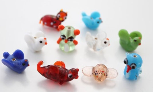 10pc Assorted Funny Animal/Shape Beads