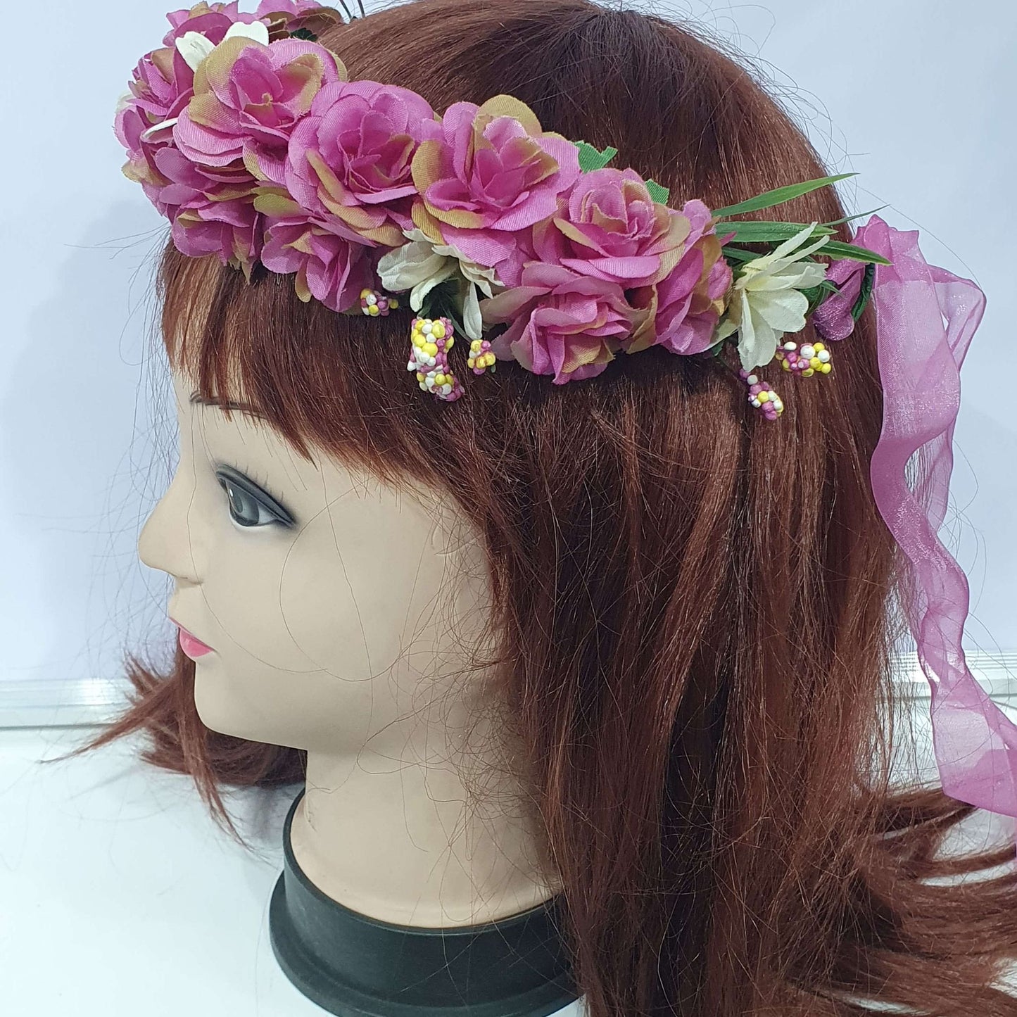 Purple Floral Hair Crown