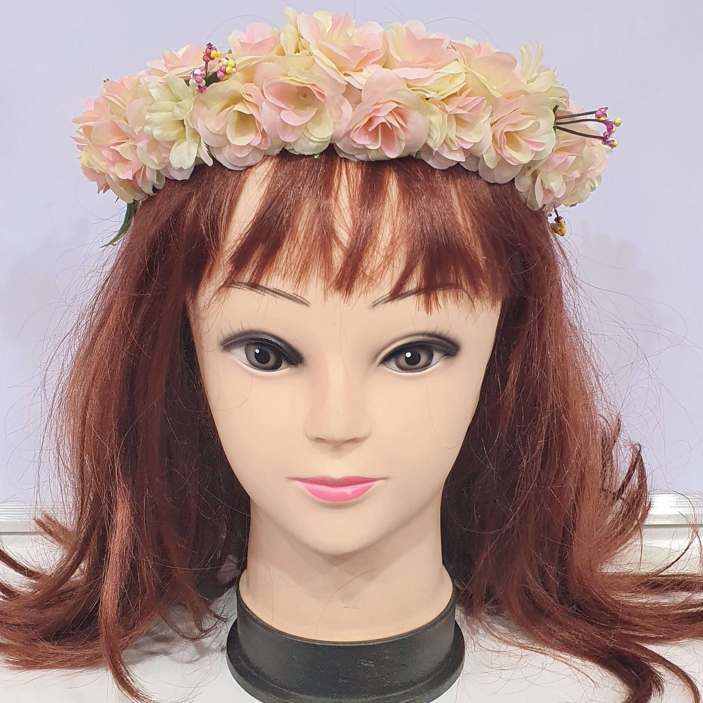 Sweet Pink Floral Hair Crown