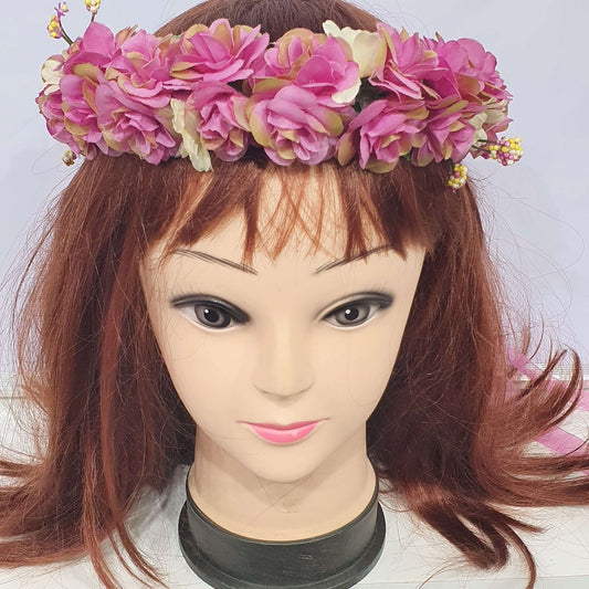 Purple Floral Hair Crown