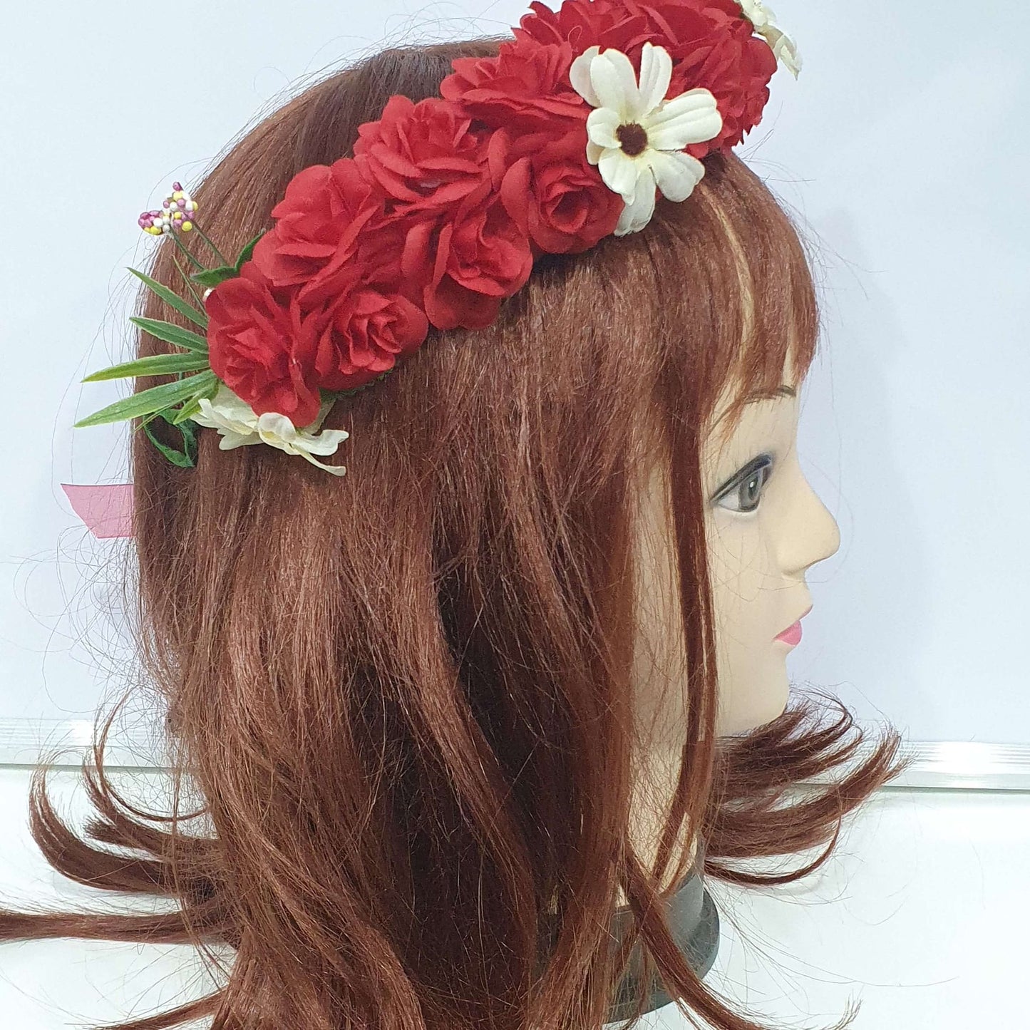 Red Floral Hair Crown