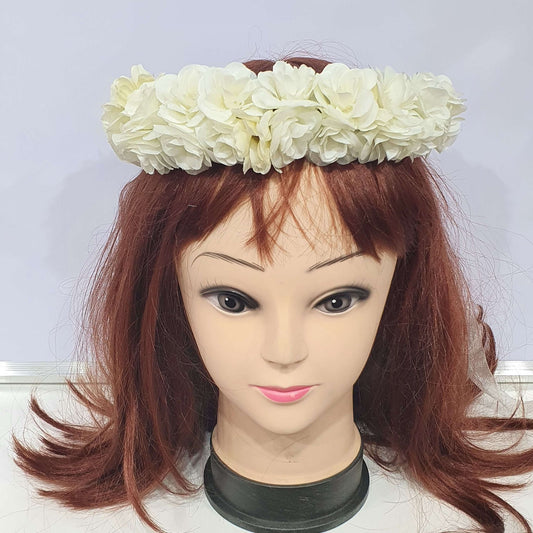 White Floral Hair Crown