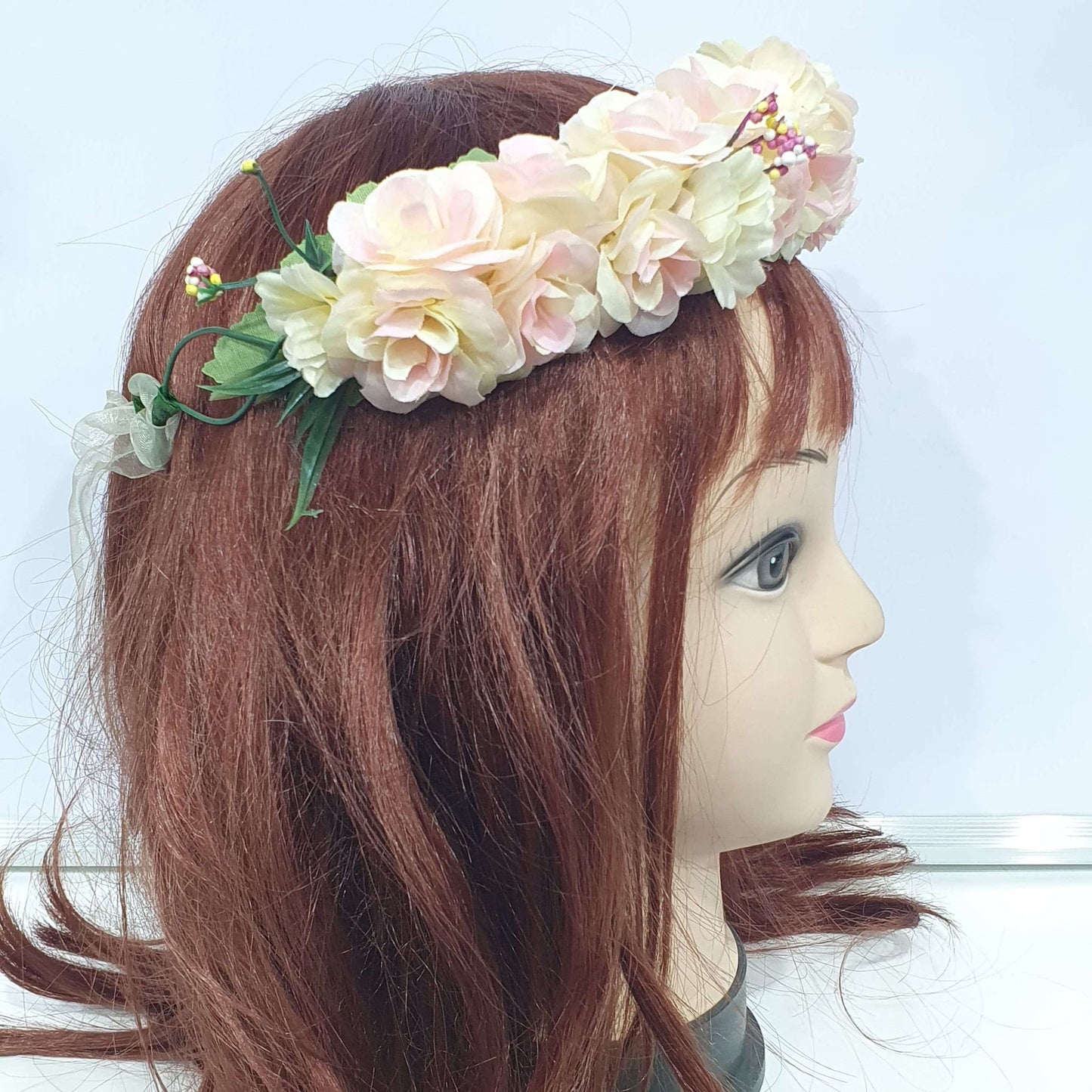 Sweet Pink Floral Hair Crown