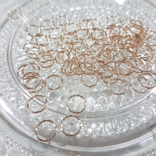 100pc 7mm Rose Gold Jump Rings