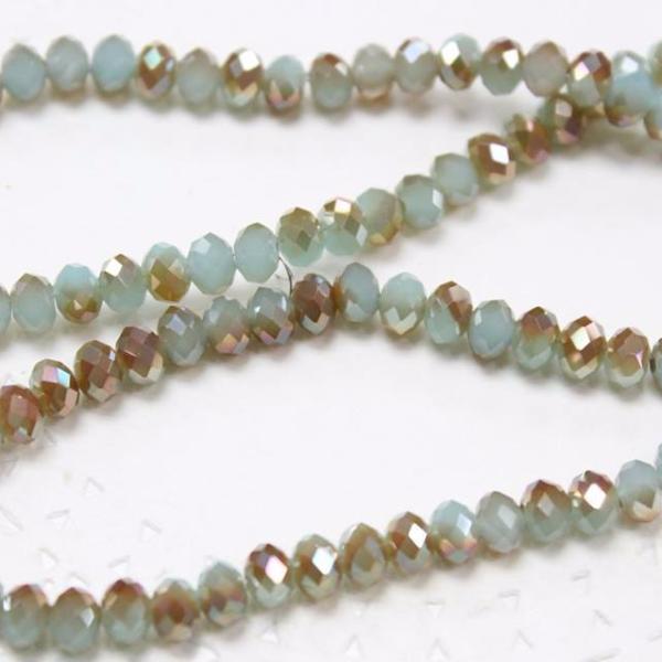 Dual Coloured Crystal Rondelles