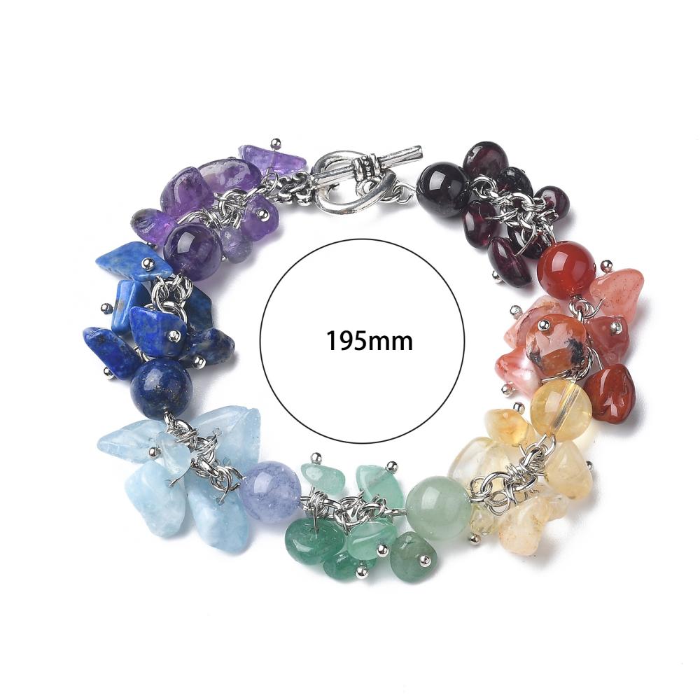 Chakra Cluster Gemstone Bracelet