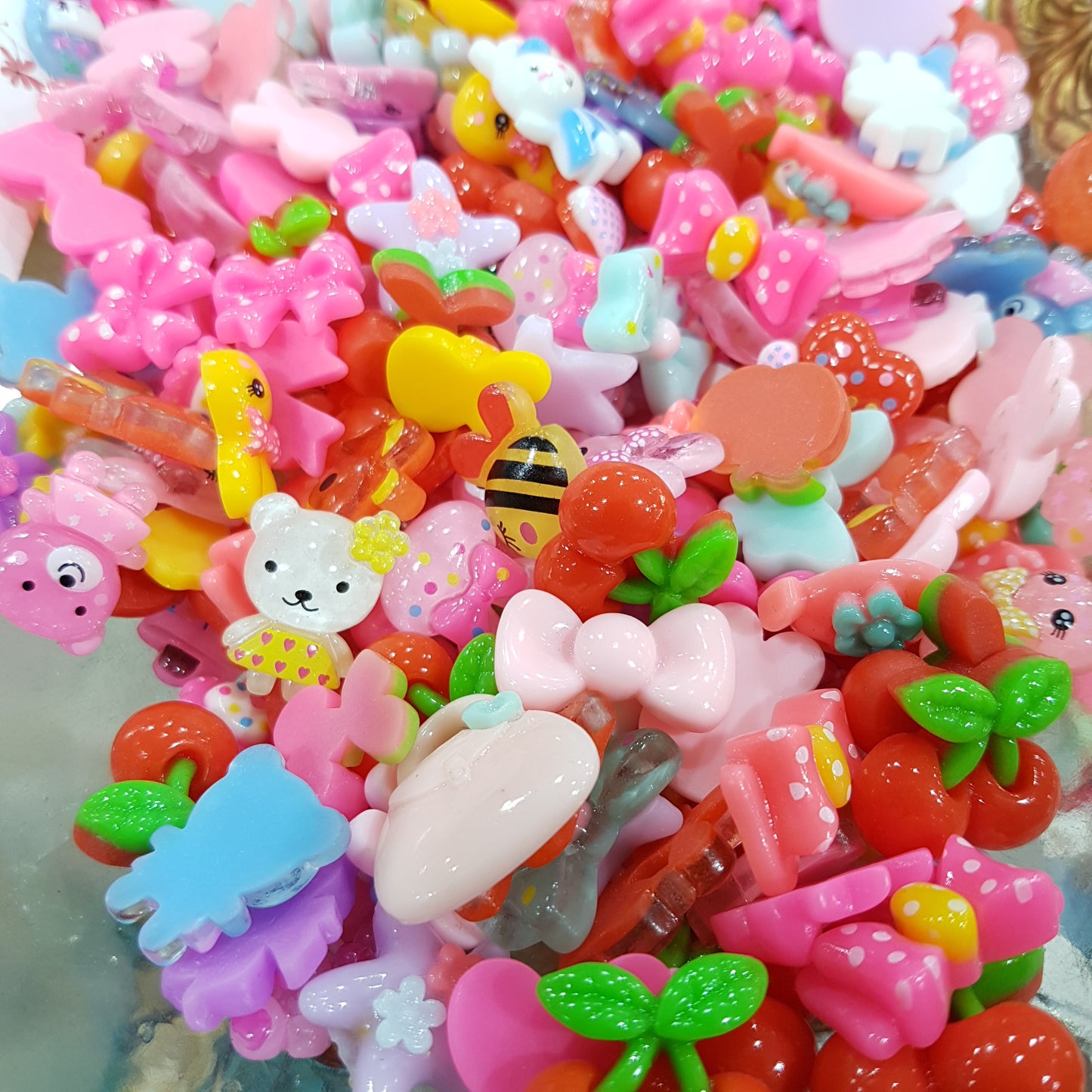 10pc Mixed Lot Resin Cabochons