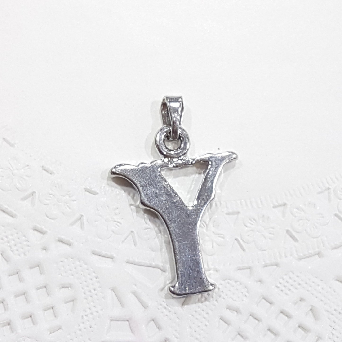 Letter Y Paua Shell Pendant