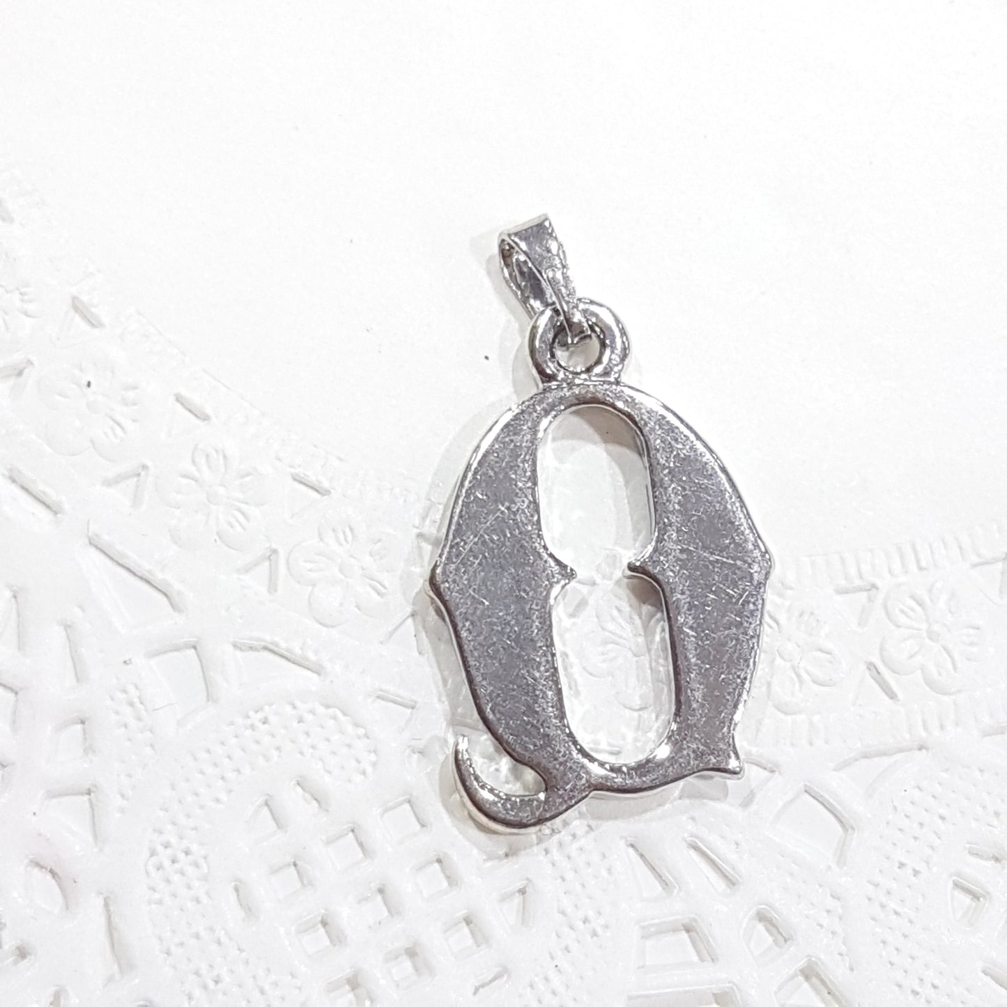 Letter Q Paua Shell Pendant