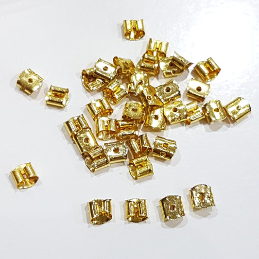 50pc Gold Plated Earring Backs