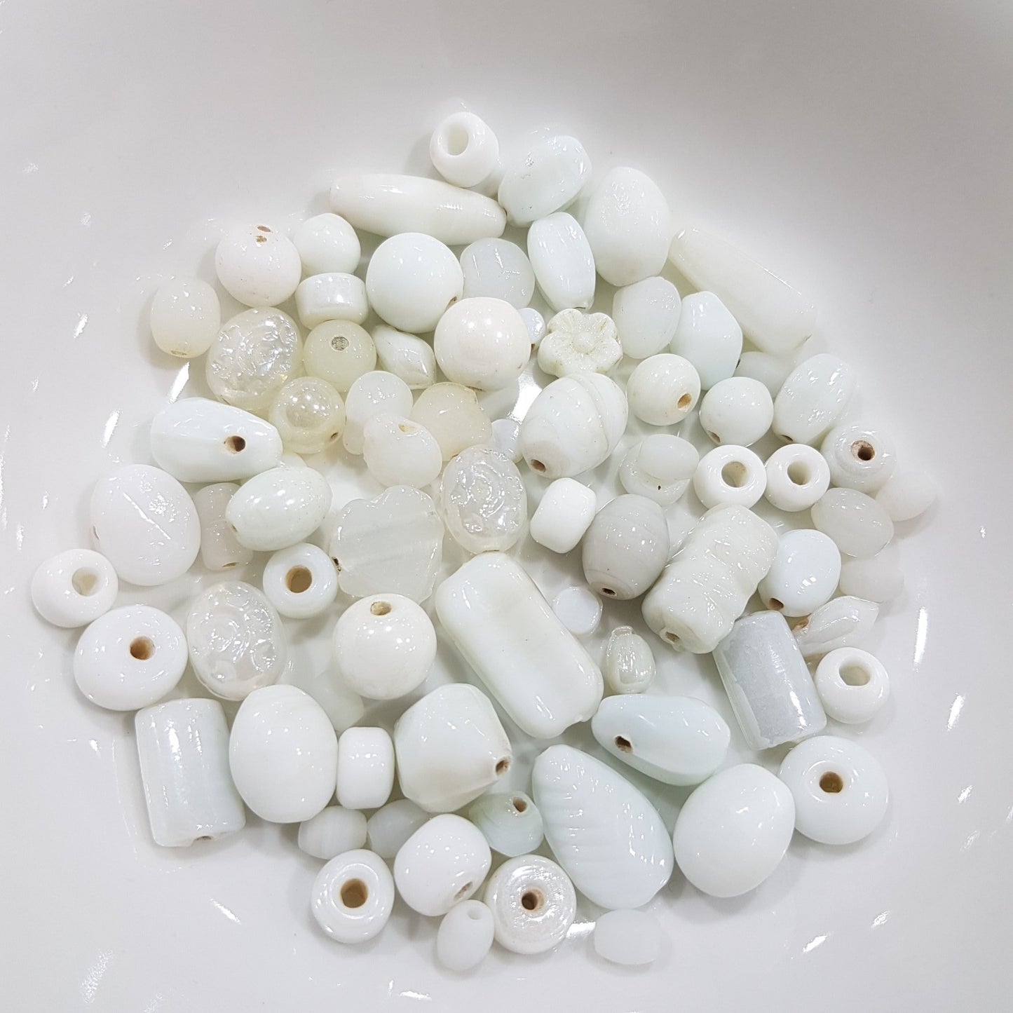 100g White Plain Lampwork Mix