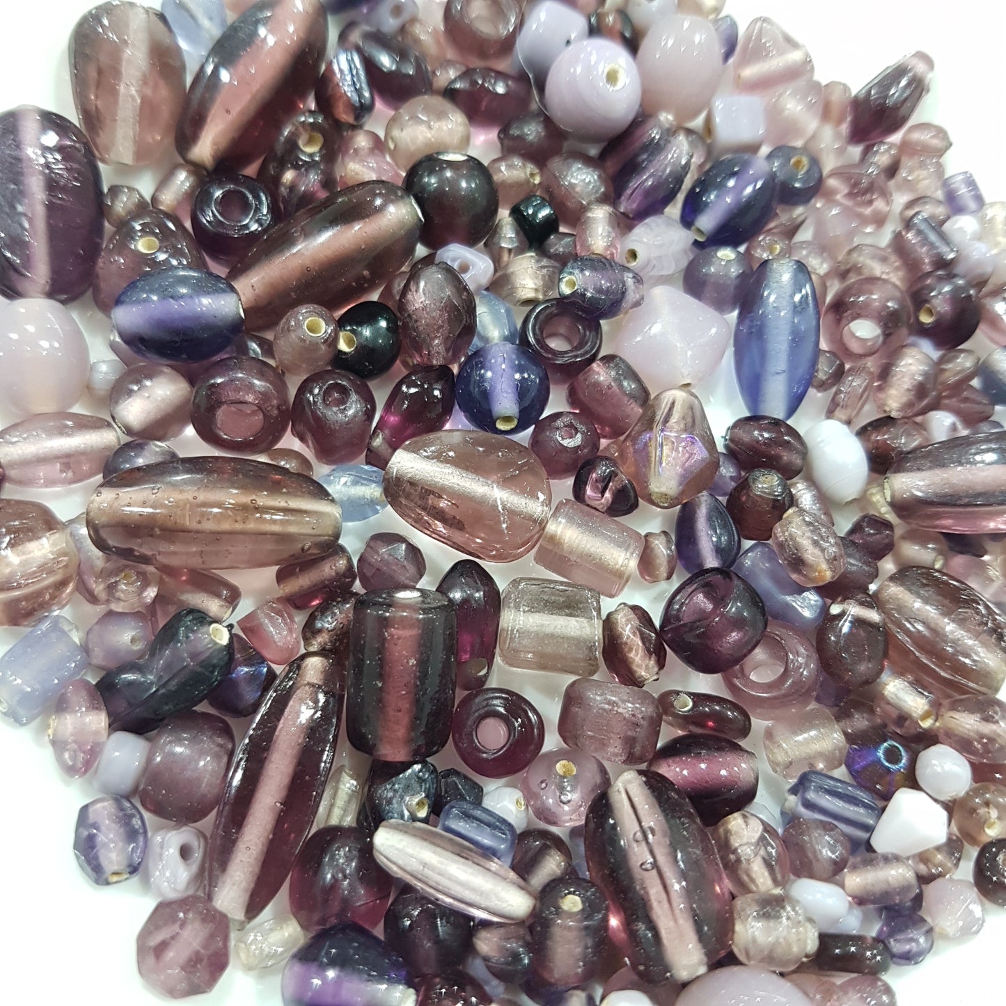 100g Purple Lampwork Bead Mix