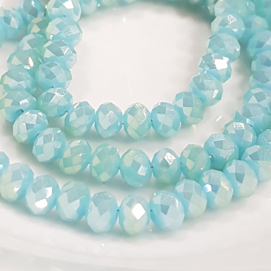 Blue Crystal Rondelles