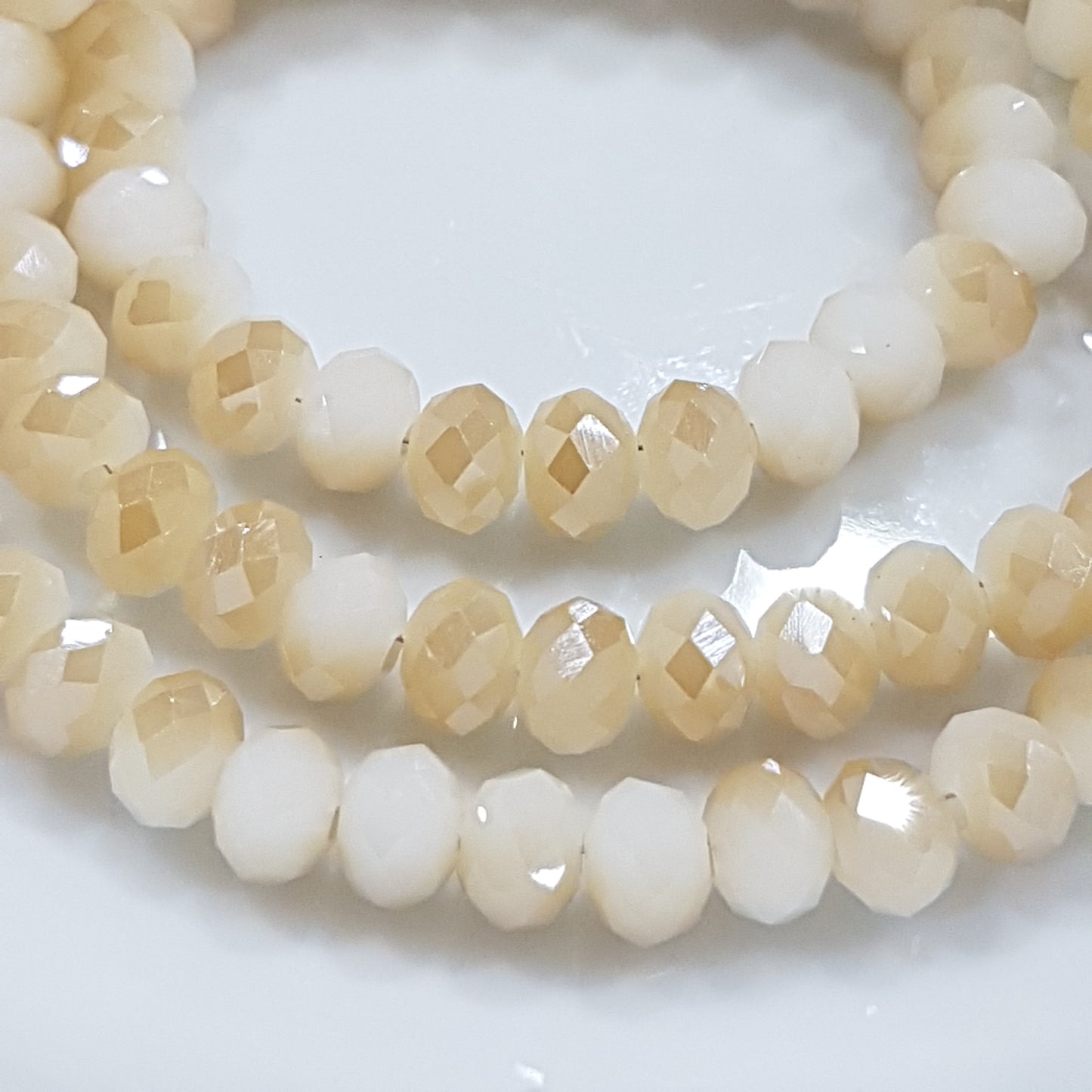 Two Toned Crystal Rondelles