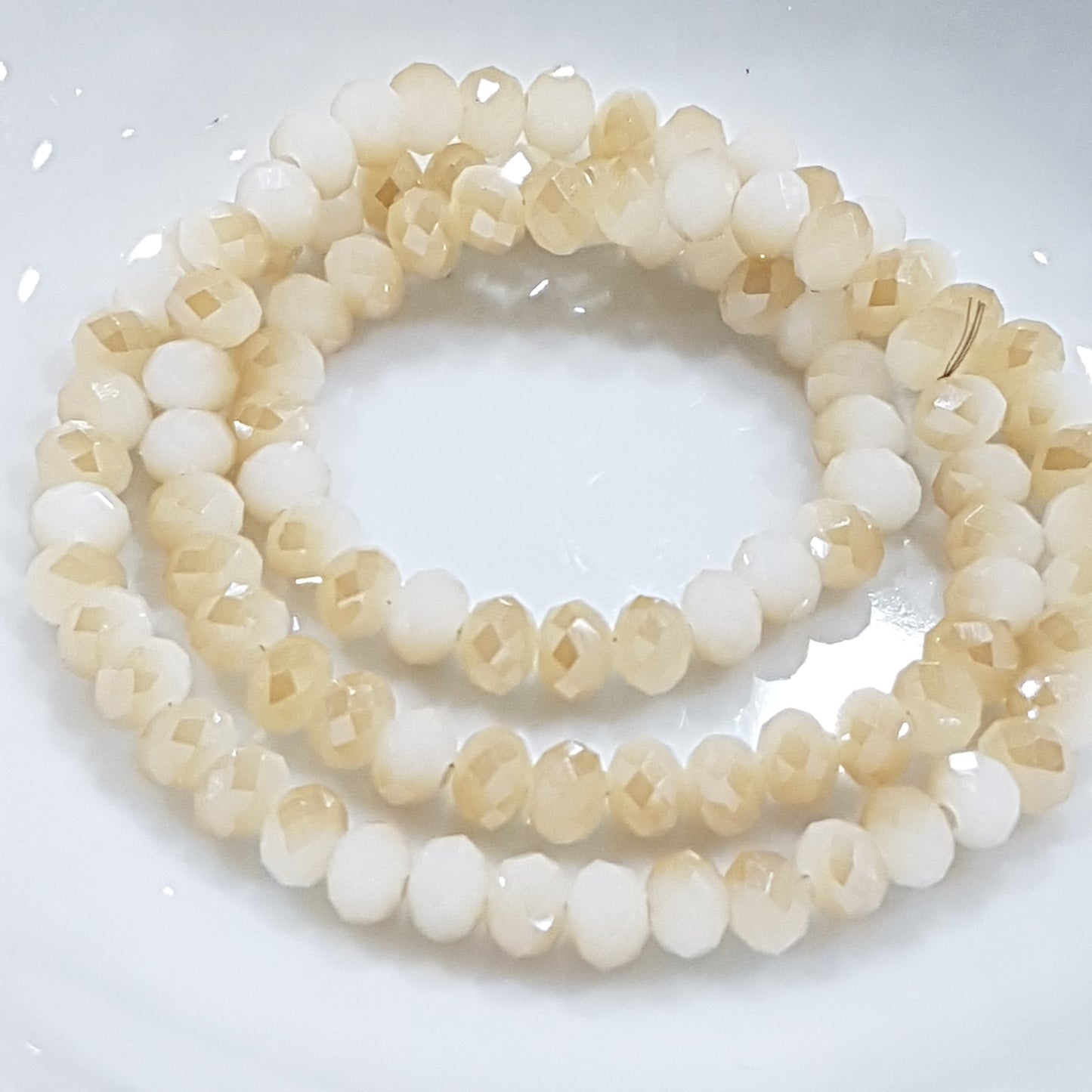 Two Toned Crystal Rondelles