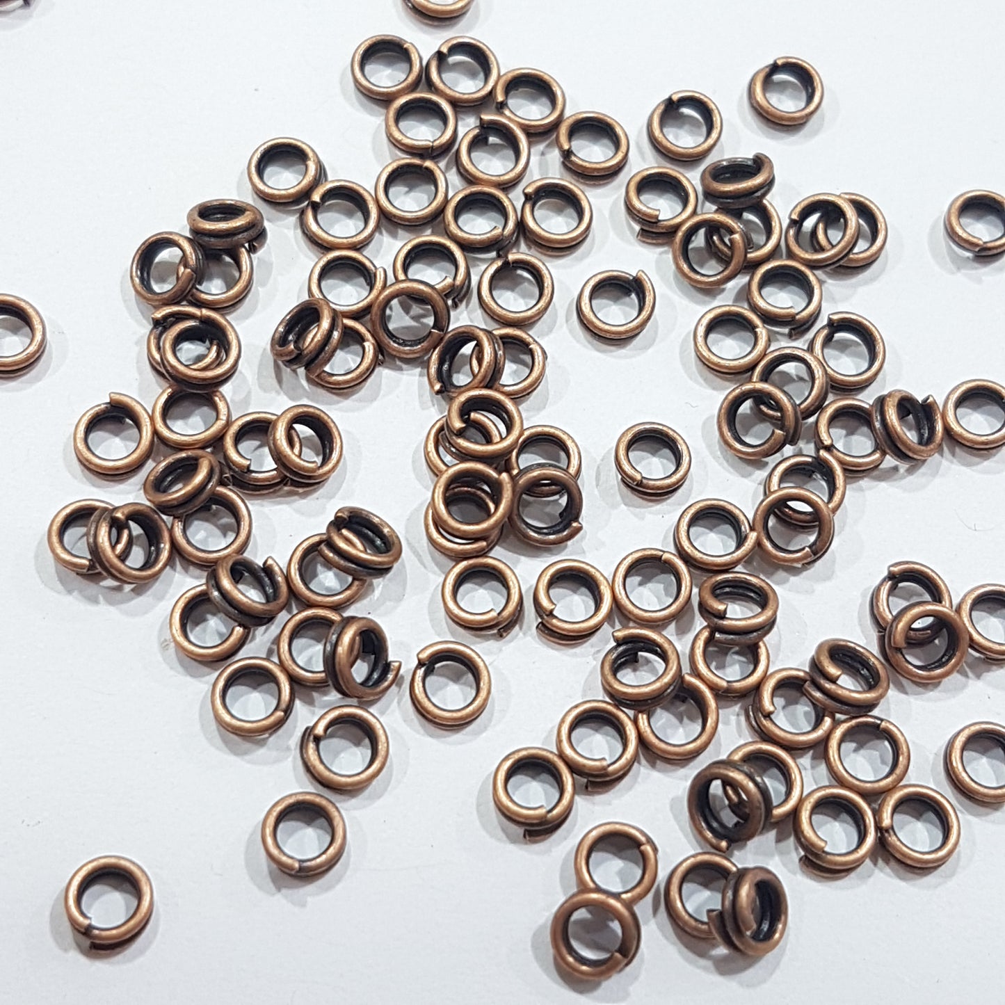 100pc 4mm Copper Split Rings