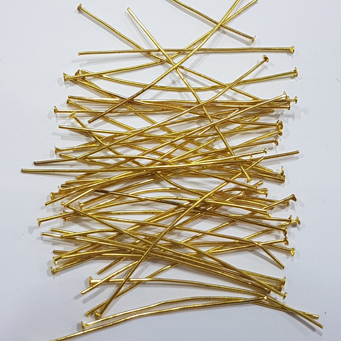 50pc Gold Headpins