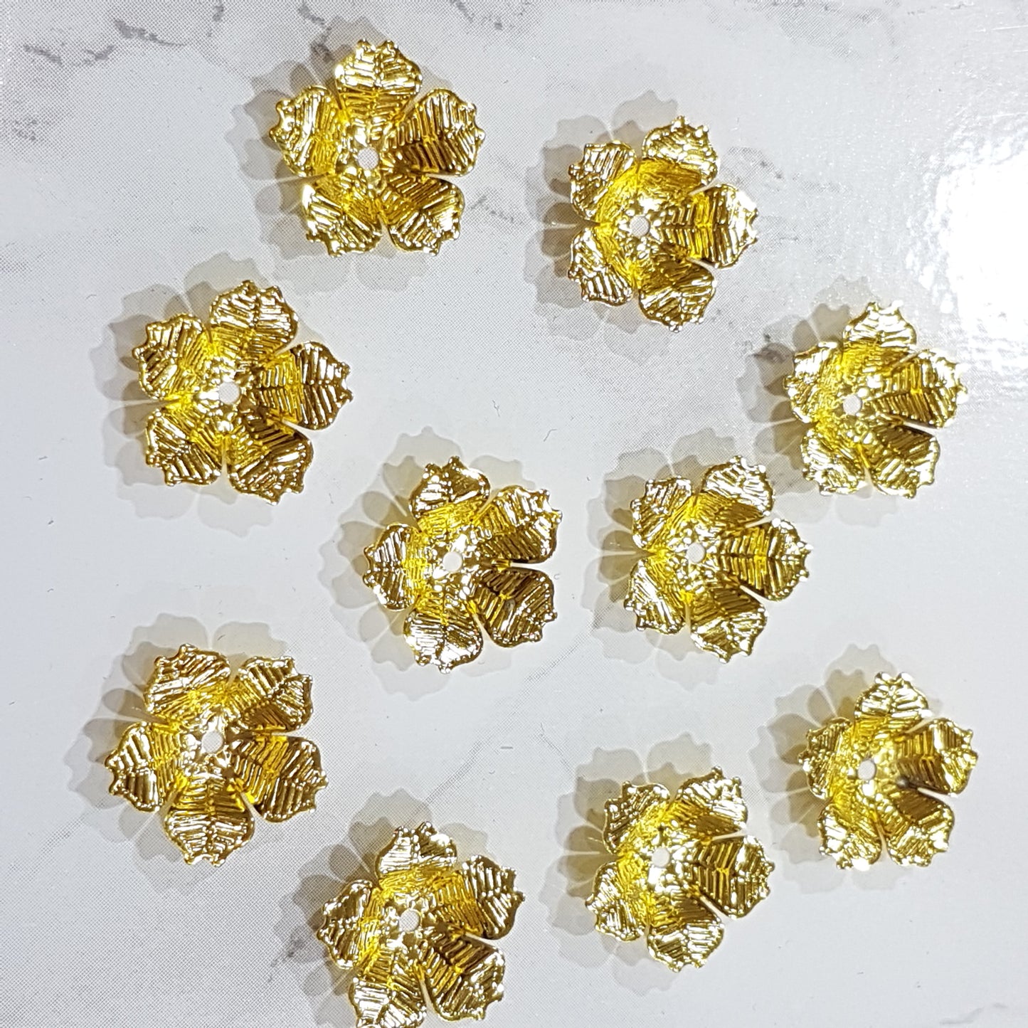 10pc Large Flower Bead Caps