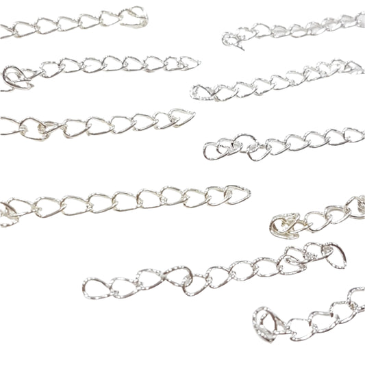 10pc Silver Extension Chain
