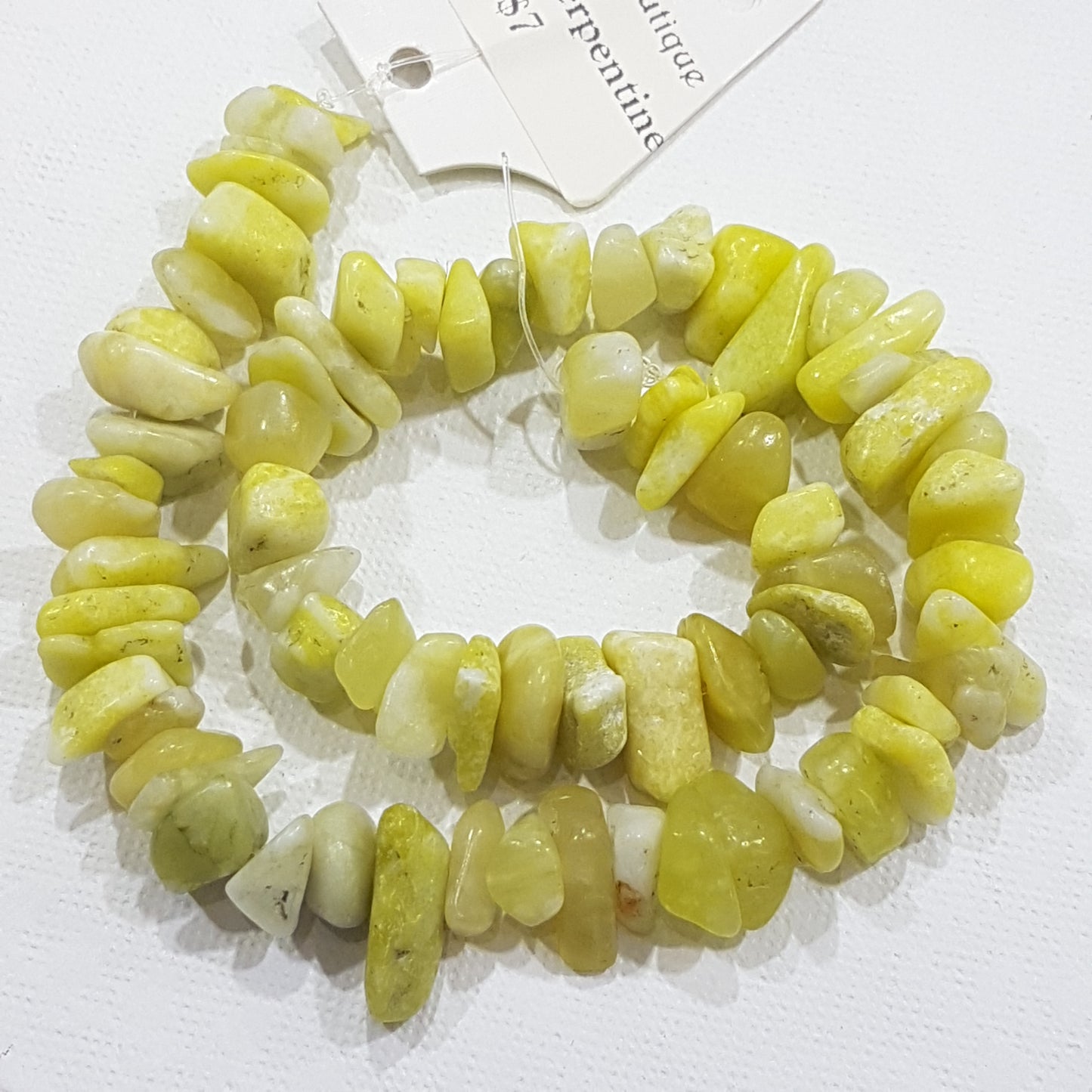 Large Lemon Serpentine Chip Bead Strand