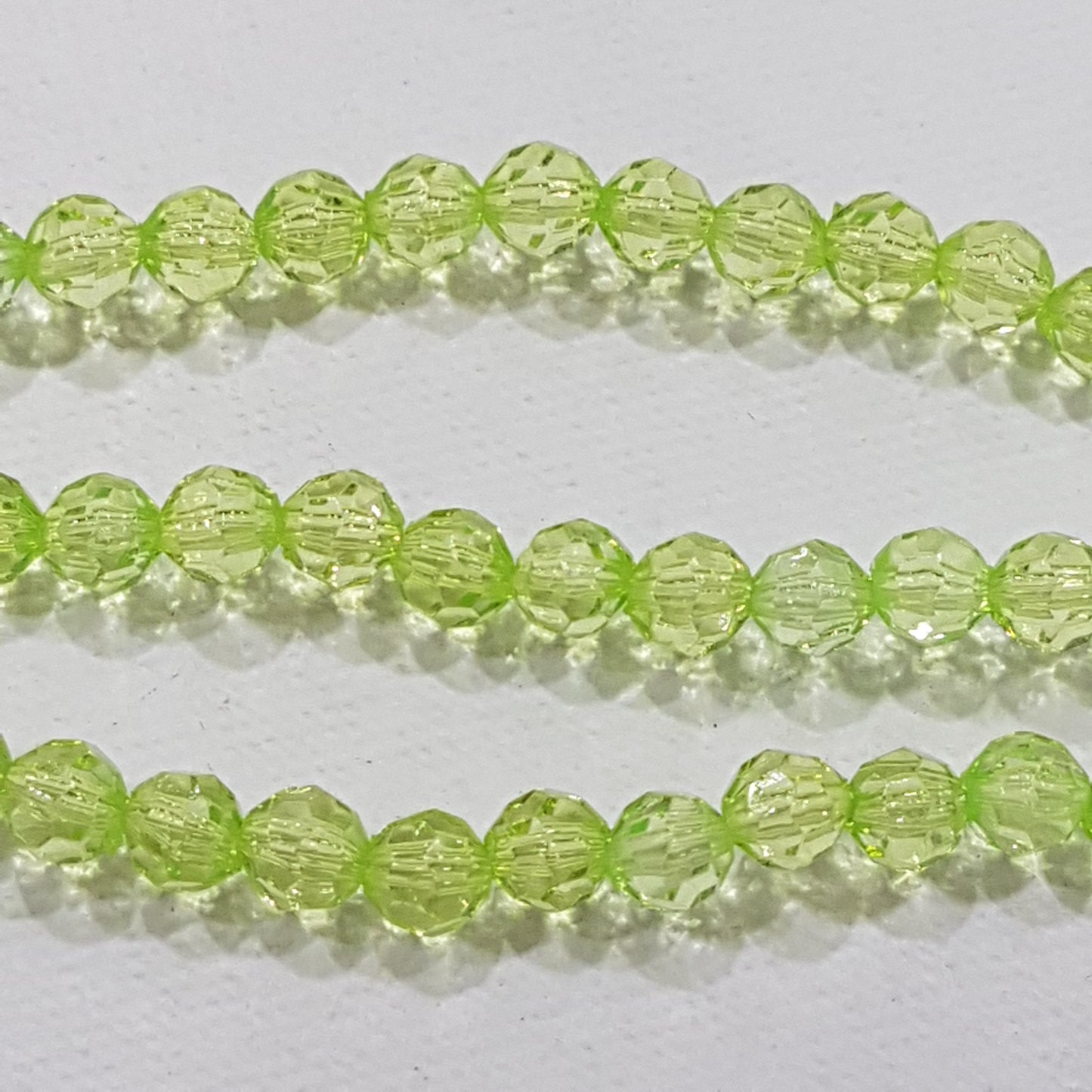 50pc Green Acrylic Faceted Beads