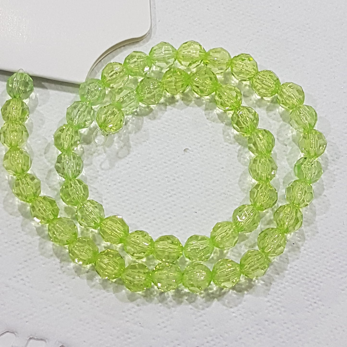 50pc Green Acrylic Faceted Beads
