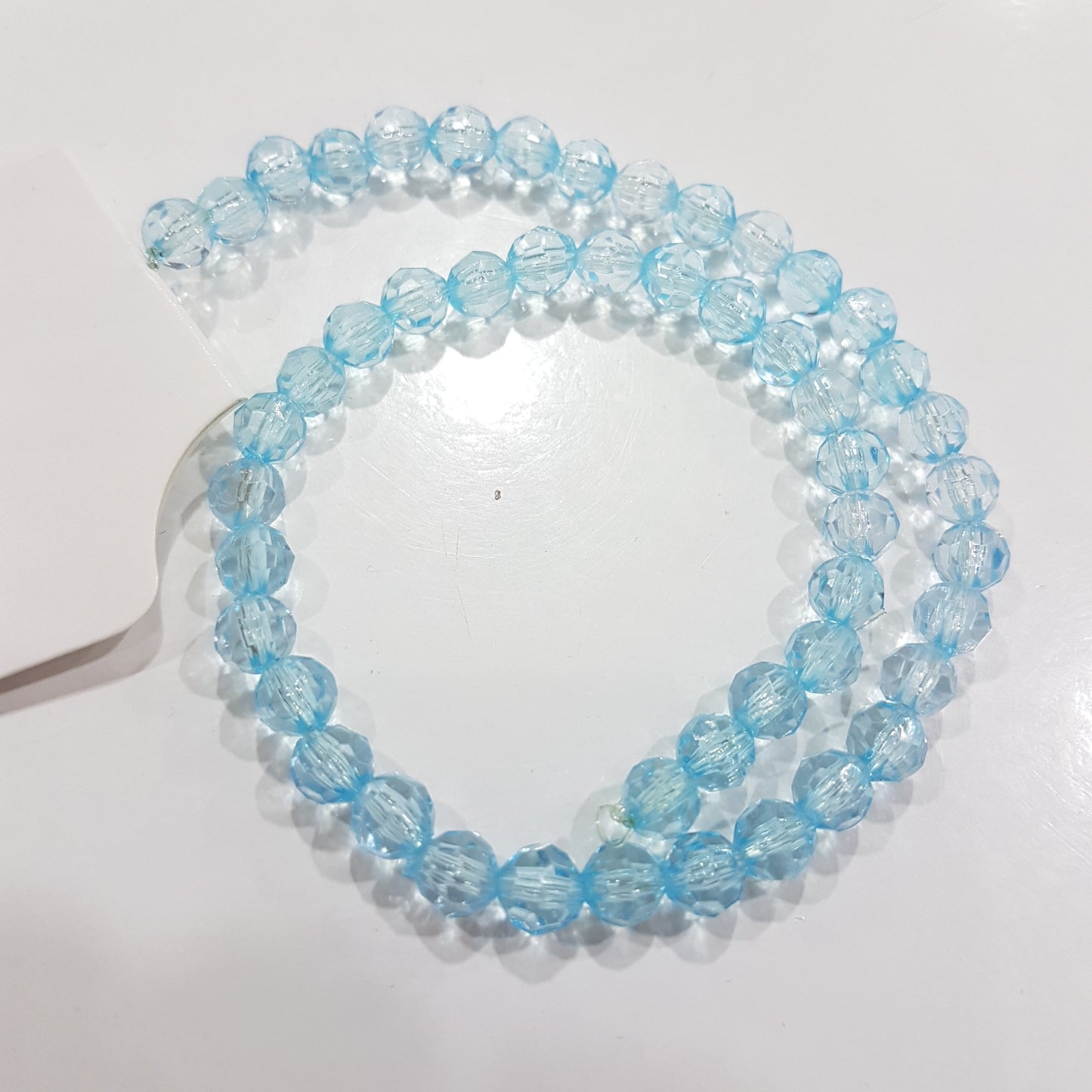 50pc Blue Acrylic Faceted Beads