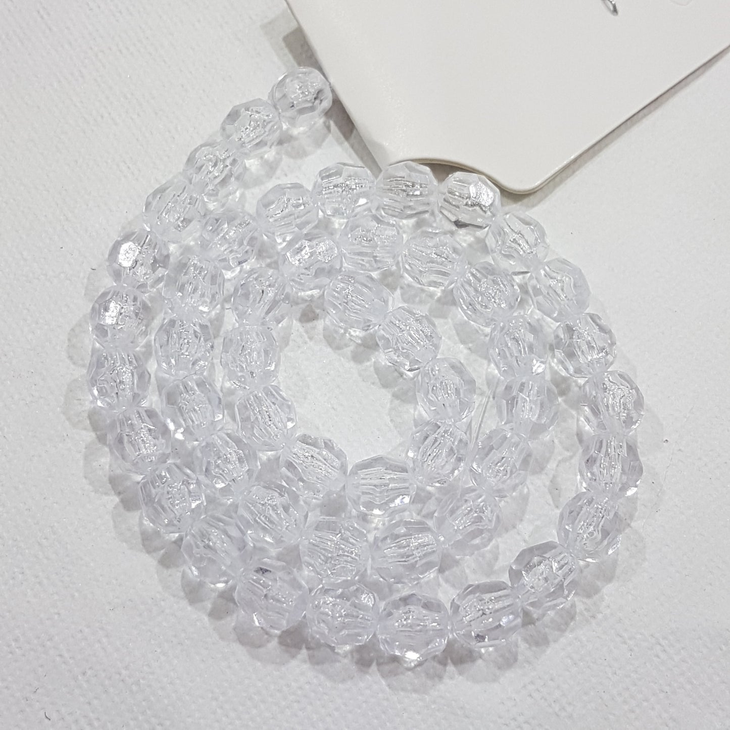 50pc Clear Faceted Acrylic Beads