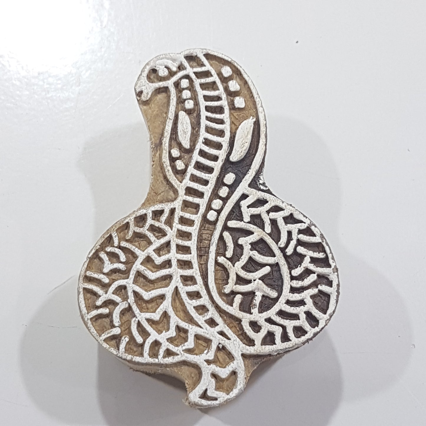 Snake Hand Carved Indian Block Stamp