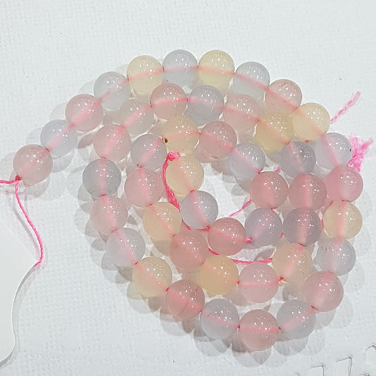 8mm Chalcedony Gemstone Beads