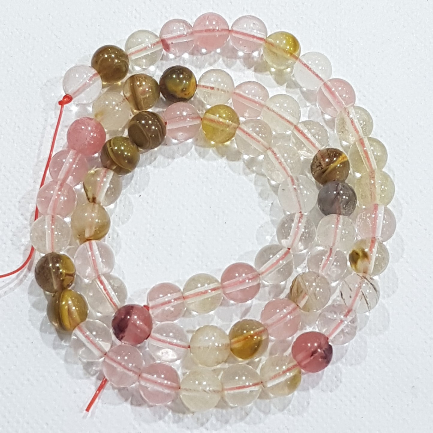 6mm Tigerskin Glass Beads