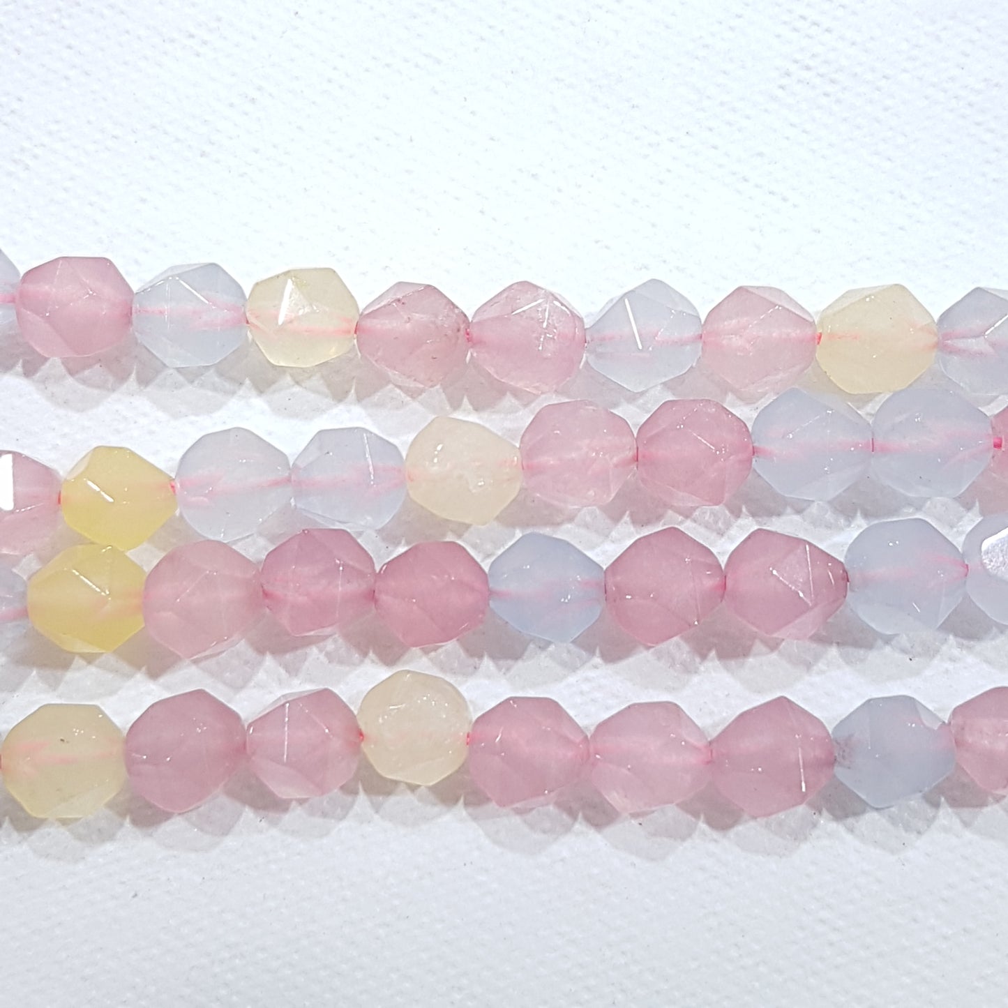 8mm Faceted Chalcedony Beads