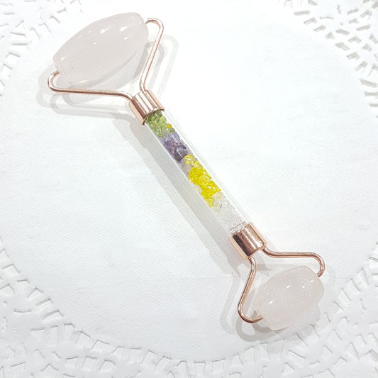 Rose Quartz Rose Gold Facial Roller