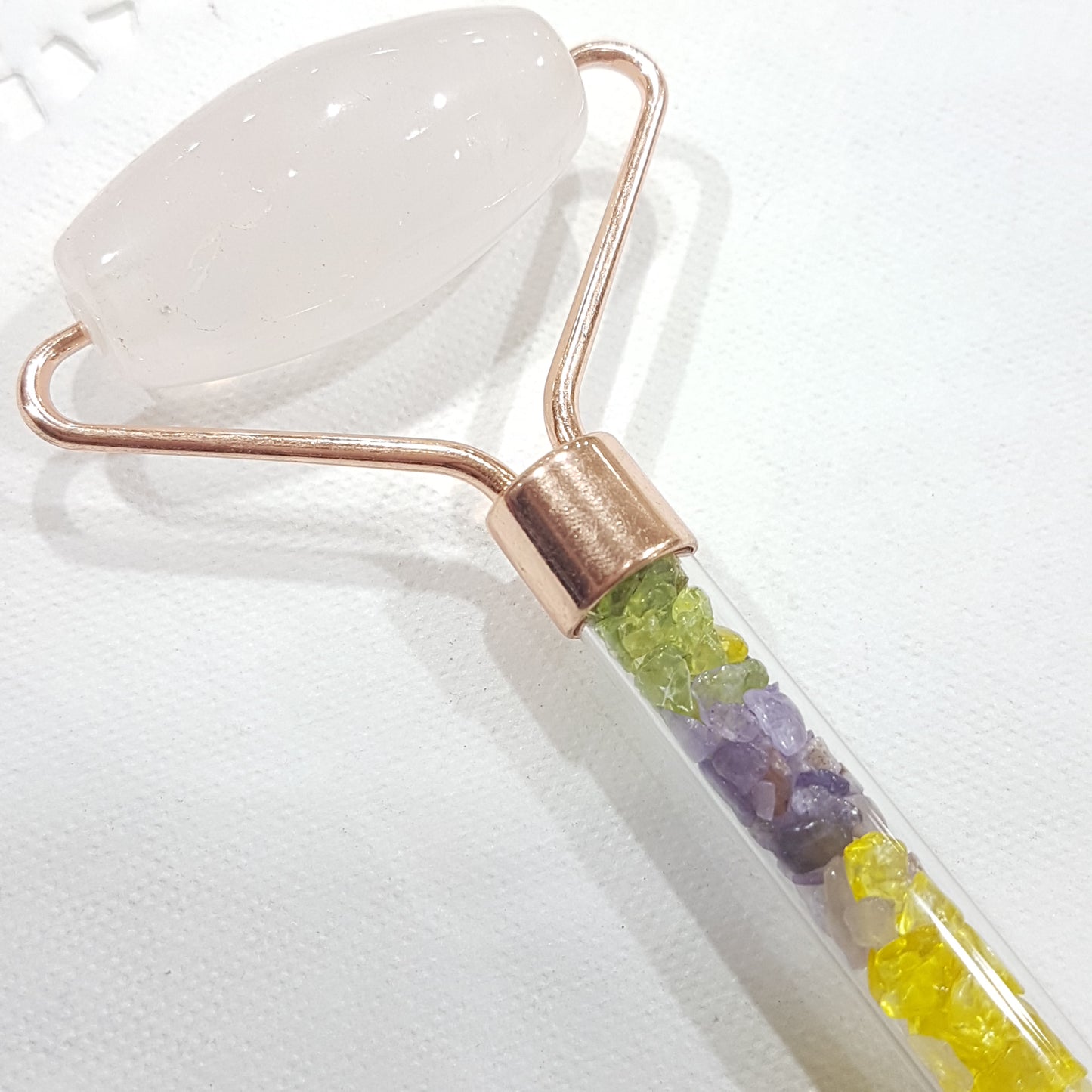 Rose Quartz Rose Gold Facial Roller
