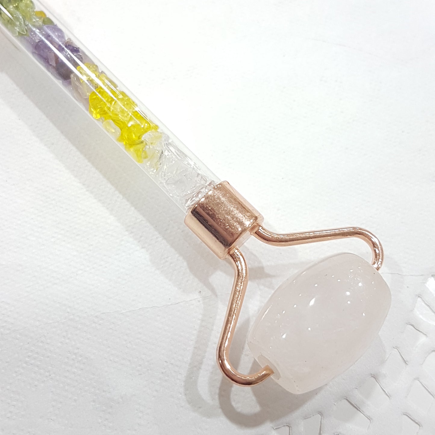 Rose Quartz Rose Gold Facial Roller