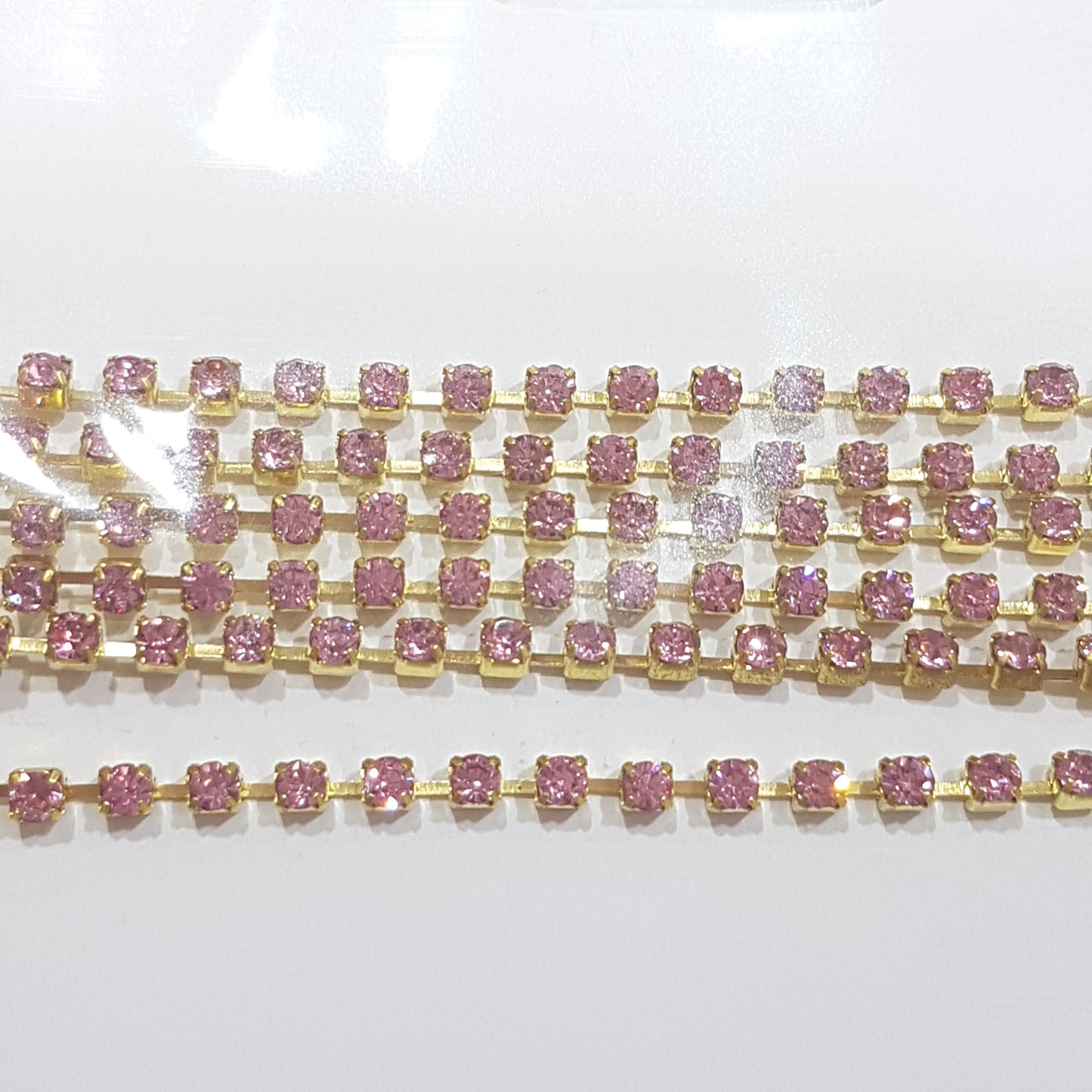 Light Rose Preciosa Rhinestone Chain ss8