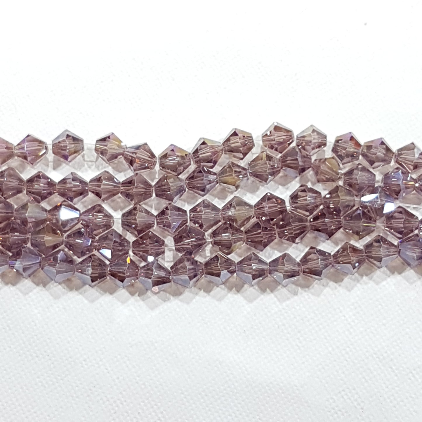 8mm Purple AB Glass Bicones