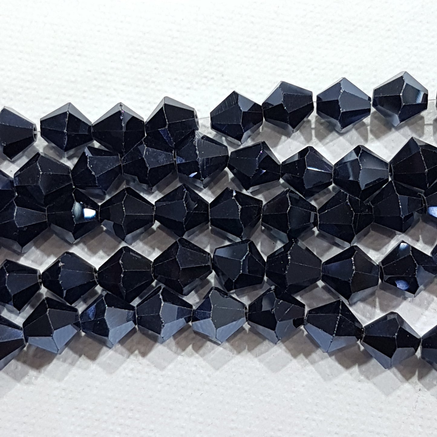 8mm Black Glass Bicones
