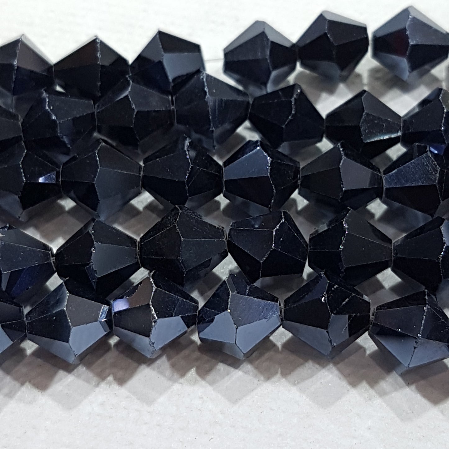 8mm Black Glass Bicones