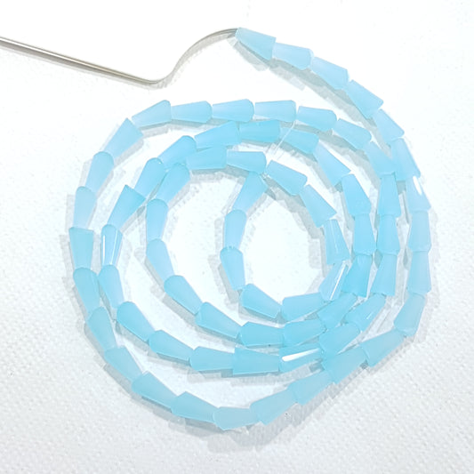 70pc Blue Glass Drop Beads