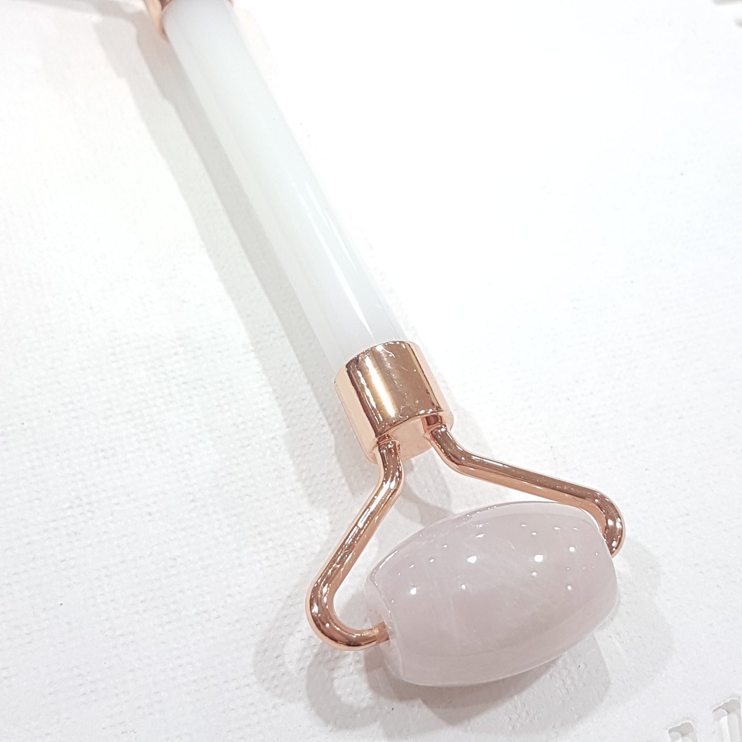 Rose Quartz and Selenite Rose Gold Facial Roller