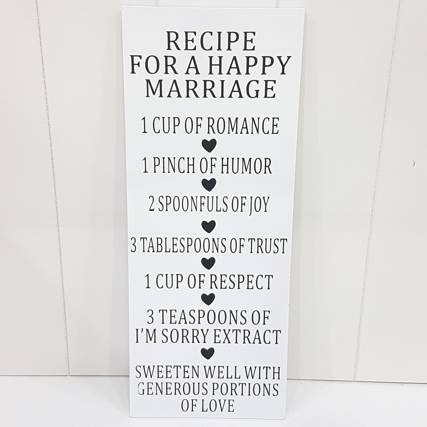 Recipe For A Happy Marriage Wall Art