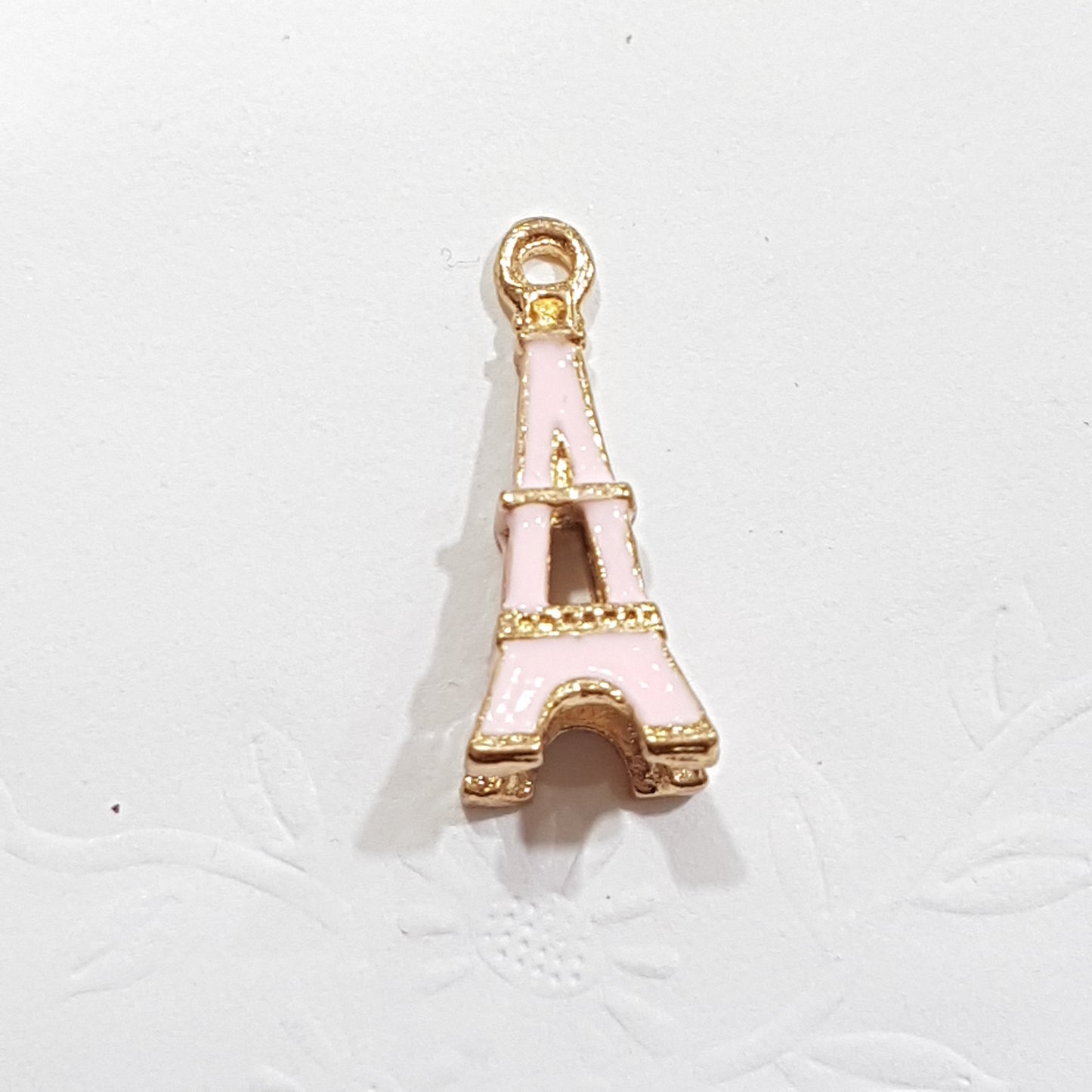 Pink Enamel Eiffel Tower Charm