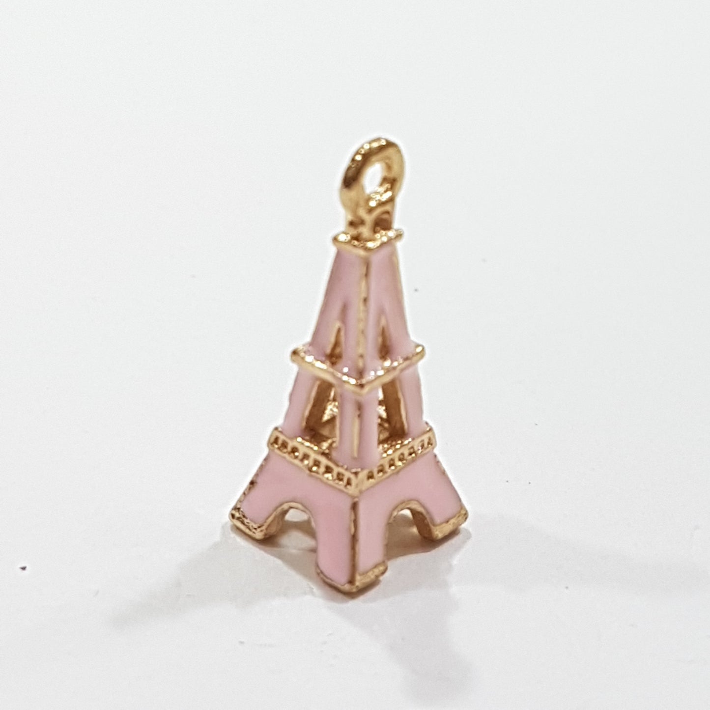 Pink Enamel Eiffel Tower Charm