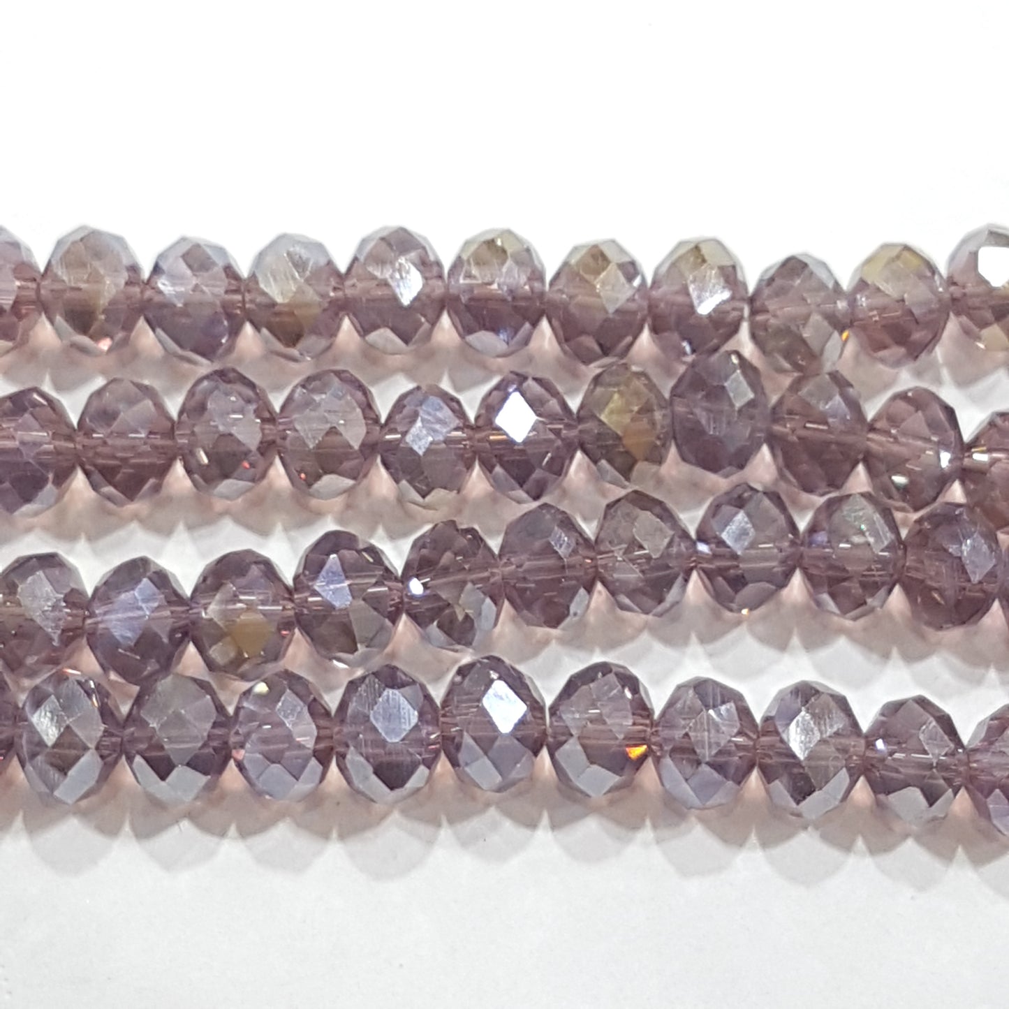 Purple AB Crystal Rondelle Beads