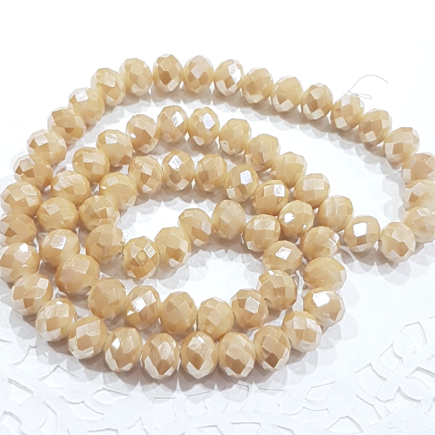 70pc Crystal Rondelle Beads