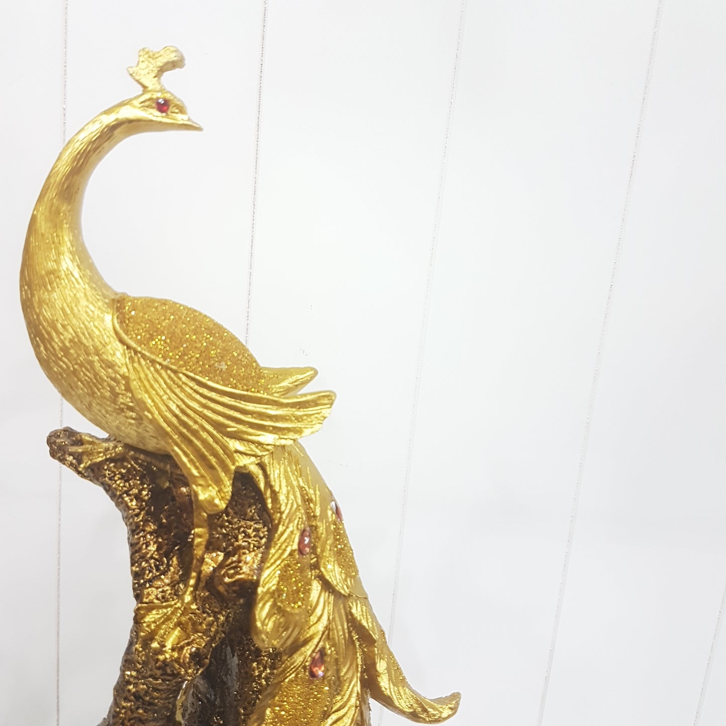 Golden Peacock Statue