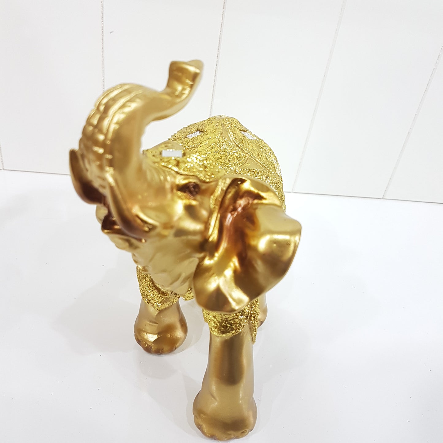 Gold Glitter Elephant Ornament