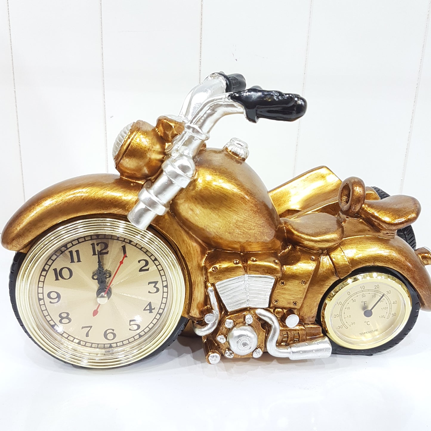 Motorcycle Clock Wine Holder