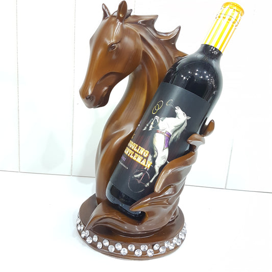 Jeweled Horse Wine Holder
